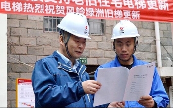 长兴首台 顺利竣工丨巨龙电梯长兴国债补贴更新改造项目